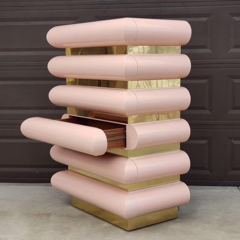 Russel Wright, Dream Furniture, Wood Chest, Pink Vibes, Dream Decor, Dream House Decor, Space Age, 1 Of 1, Aesthetic Room Decor