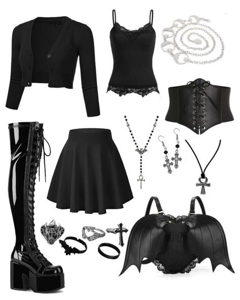 Goth Core Outfit, Winter Gothic Outfits, Goth Vampire Outfit, Goth Outfits Casual, Goth Fits, Goth Outfit Ideas, Vampire Clothes, Goth Outfit, Alt Outfits