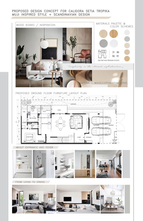 Interior Design Concepts Presentation, One Room Interior Design, Open Concept Interior Design, Interior Design Portfolio Examples, Interior Design Package, Interior Design Poster, Plan Interior Design, Interior Design Presentation Boards, Concept Interior Design