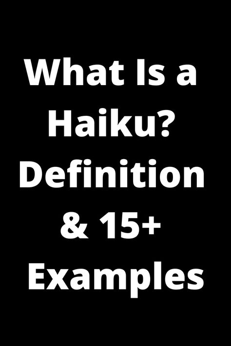 Discover the art of Haiku poetry with our guide! Learn the definition of a Haiku and explore over 15 examples to inspire your own creations. Explore traditional and contemporary Haikus for a fascinating glimpse into this beautiful form of Japanese poetry. Perfect for poets, writers, or anyone looking to dive into the world of Haikus! Haiku Japanese Poetry, Haiku Writing Prompts, How To Write A Haiku Poem, Haiku Examples, Nature Haiku, Japanese Haiku, Poetic Devices, Poetic Forms, Japanese Poetry