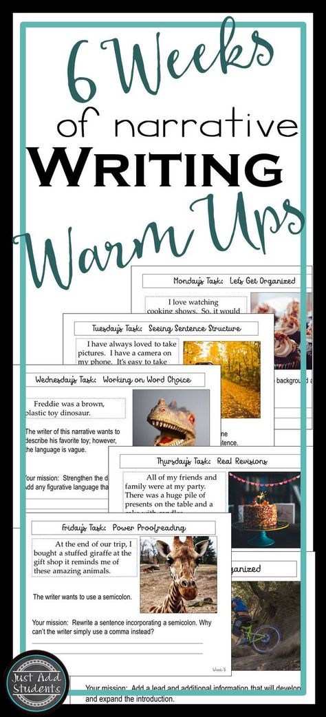 Quick daily writing practice will help your students gain confidence and practice with writing narratives.  Six weeks of ready-to-use warm ups that focus on narrative writing.  Perfect for test prep, literacy centers, mini lessons, and daily practice. Achieve top marks in your case study with our expert help. Navigating Student Life: Essential Homework Hacks 😍 how to write best narrative essay, reflective writing topics, how to start a book review introduction ✒️ #writing Writing Narratives, Essays Examples, Writing Editing, History Essay, Ela Writing, Essay Template, Essay Format, 4th Grade Writing, Essay Outline