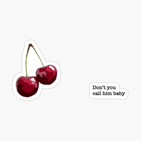 Get my art printed on awesome products. Support me at Redbubble #RBandME: https://www.redbubble.com/i/sticker/Cherry-Harry-Styles-by-NaomiesCorner/149770383.EJUG5?asc=u Cute Stickers Harry Styles, Cherry Sticker Aesthetic, Cherry Harry Styles Aesthetic, Sticker For Phone Case, Cherry Harry Styles, Harry Styles Cherry, Cherry Sticker, Aesthetic Lover, Cherry Tattoos