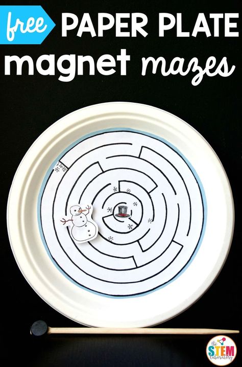 Add the challenge of a maze to the magical appeal of magnets and you have a fun STEM activity that will have your  inquisitive little scientists begging for more.  It’s a good thing these mazes are easy to adapt for multiple levels, since magnets seem to attract no matter the kids’ ages! This post contains Amazon affiliate links. Getting Ready To make these paper plate mazes, Magnet Art Projects For Kids, Magnet Games For Kids, Paper Plate Maze, Magnet Stem, Magnet Games, Magnet Activities, Stem Centers, Fun Stem Activities, Magnetic Paper