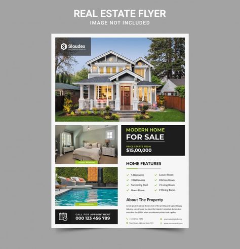 House Sale Flyer, Hotel Marketing Design, Poster Sale, Real Estate Marketing Strategy, Hotel Marketing, Modern Homes For Sale, Real Estate Marketing Design, House Sale, Real Estate Ads