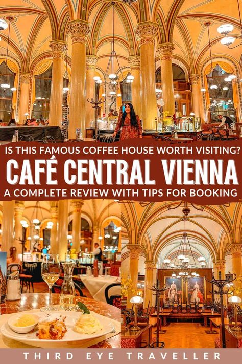 Vienna Cafe Central, Cafe Central Vienna, Vienna Street Style, Vienna Shopping, Austrian Christmas, Vienna Trip, Istanbul Trip, Travel Vienna, Vienna Cafe