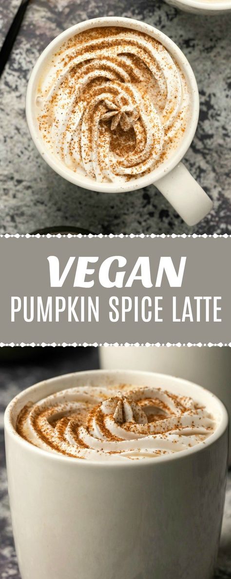 Vegan Pumpkin Spice Latte, Vegan Fall Recipes, Vegan Drinks Recipes, Pumpkin Puree Recipes, Puree Recipes, Vegan Pumpkin Spice, Fall Vegan Recipes, Christmas Recipes Appetizers, Vegan Drinks