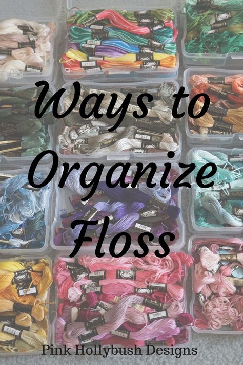 Diy Embroidery Floss Organizer, Embroidery Floss Storage, Embroidery Floss Crafts, Sewing Spaces, Thread Organization, Cross Stitch Floss, Thread Storage, Sewing Room Organization, Cross Stitch Thread