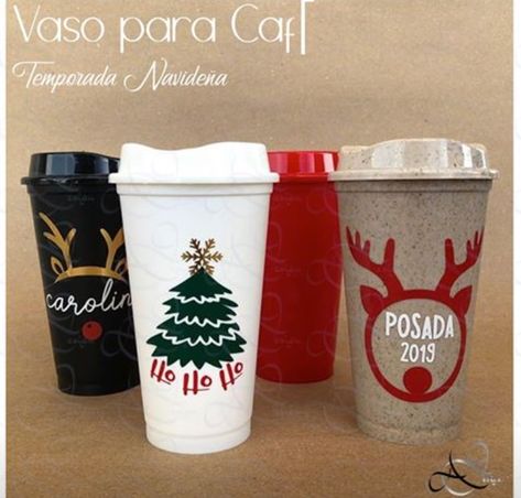 December Projects, Starbucks Cup Art, Starbucks Diy, Christmas Cups, Christmas Prep, Custom Starbucks Cup, Holiday Cups, Cold Cups, Reusable Cups