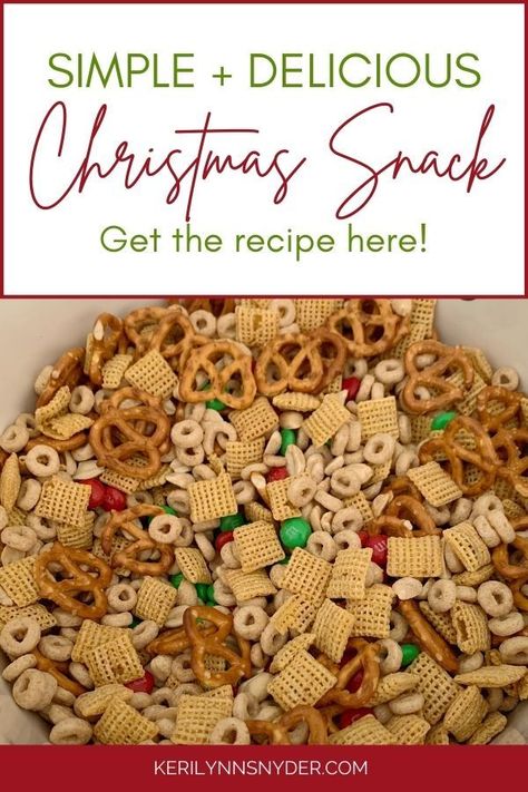 The easiest Christmas snack mix. Reindeer Trail Mix Kids, Christmas Trail Mix Recipes For Kids, Snack Mixes For Christmas, Salty Christmas Snacks For Kids, Nativity Trail Mix Recipes, No Bake Chex Mix Recipes, Christmas Trail Mix For Kids, Christmas Snack Mix For Kids, Toddler Christmas Snacks