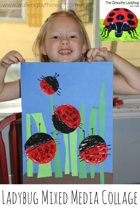 Grouchy Ladybug Activities, Ladybugs Preschool, The Grouchy Ladybug, Eric Carle Activities, Grouchy Ladybug, Bug Activities, Insects Preschool, Bugs Preschool, Art Preschool