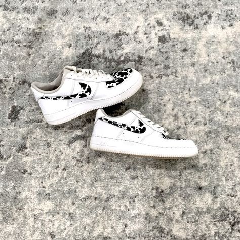 Custom cow print Air Force 1 Cow Print, Air Force 1, White Sneaker, Air Force, Nike Shoes, Cow, Force, Size 7, Nike