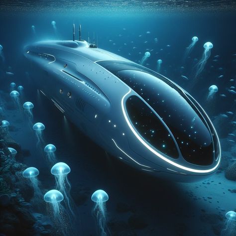 Future Submarine, Submarine Design, Futuristic Vehicles, Concept Vehicles Sci Fi, Sci Fi Ships, Dream Cars Jeep, Sci Fi Models, Spaceship Concept, Spaceship Design