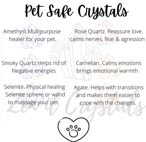 Crystals For Cats, Water Safe Crystals List, Water Safe Crystals, Fae Witch, Cat Healing, List Of Crystals, Witches Journal, Cat Skin Problems, Kitten Checklist