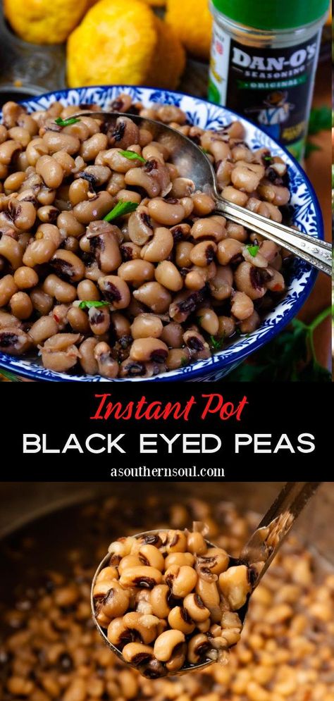 Grab your Instant Pot and make the BEST Black Eyed Peas ever! This no-soak recipe makes tender, flavorful peas that are perfect for any family dinner, Sunday supper, and a must-make for New Year’s Day. Black Eyed Peas Recipe Pressure Cooker, Fresh Black Eyed Peas Recipe, Best Black Eyed Peas, Cooking Black Eyed Peas, Black Eyed Peas Recipe, Southern Cooking Recipes, Amazing Meals, Peas Recipe, Comfort Food Southern