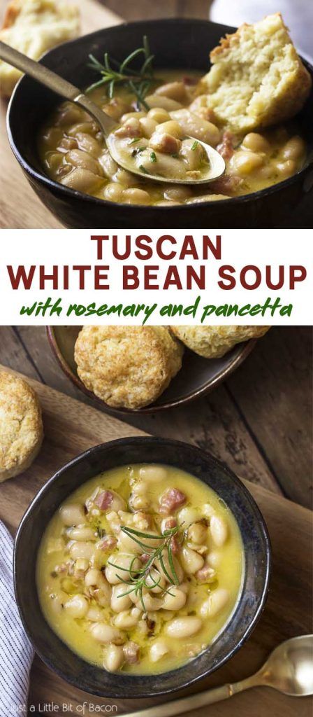 Italian Bean Soup, Cannellini Beans Soup, Tuscan White Bean Soup, Tuscan White Bean, Tuscan Bean Soup, Bean And Bacon Soup, Tuscan Soup, Bacon Soup, Black Bean Soup