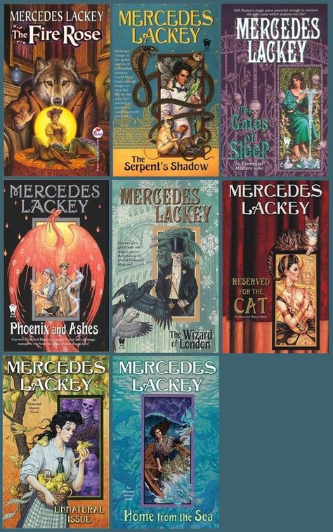 Elemental Masters Series by Mercedes Lackey 1995-2012 -   Fabulous series. Just need the last one Mercedes Lackey, Wolf Shifter, Fantasy Books To Read, Well Read, I Love Reading, High Fantasy, Baking Ideas, What To Read, Book Nooks