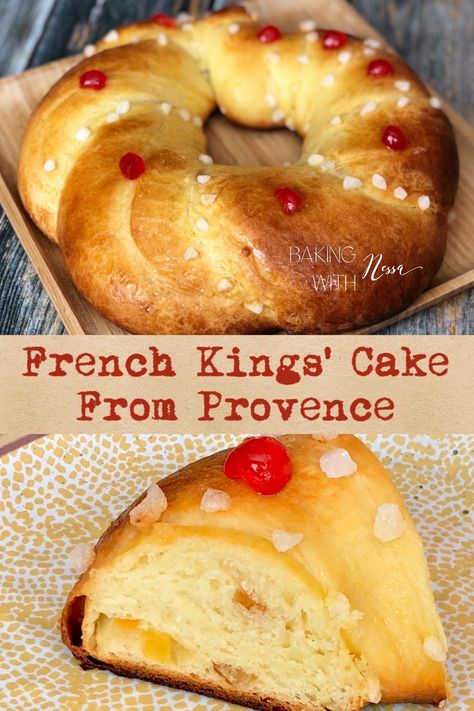 Epiphany Desserts, Epiphany Recipes, Twelfth Night Cake Recipe, Epiphany Cake, Kings Cake, King Cake Recipe, The Epiphany, Candied Orange Peel, French Christmas