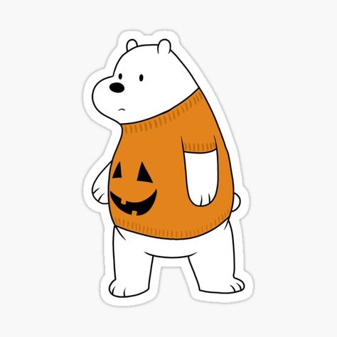 "We Bare Bears - Halloween" Sticker by ValentinaHramov | Redbubble We Bare Bears Halloween, We Bare Bears Ice Bear, Bare Bears Ice Bear, Bear Halloween, Ice Bear, Ice Bears, Halloween Sticker, Halloween Baby, We Bare Bears