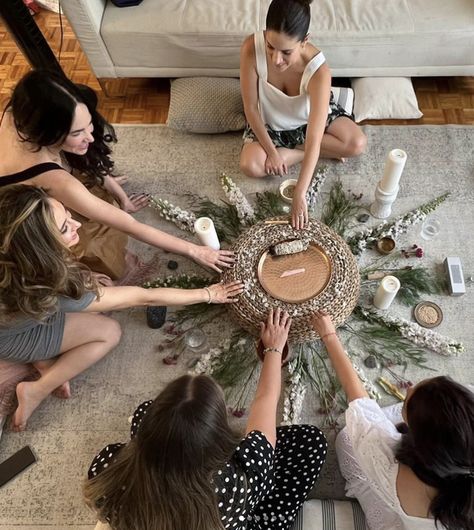 Mother Blessing Ceremony women circle guided by mar reyes Birth Alter Ideas, Birthday Ceremony Ideas, Mothers Blessing Ceremony Ideas, Blessing Way Activities, Mother Blessing Ceremony Ideas, Birth Altar Ideas, Birth Blessing Ceremony, Blessing Way Decorations, Bridal Blessing Circle