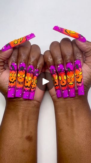 247K views · 17K reactions | Glowing Pumpkins 🎃 @cococage_lash @blissnailbar2939 📍💅🏼 1 on 1 training (GR MI ) #TheNailBender #HalloweenNails #PumpkinNails | The Nail Bender 盛 | Nelly · Grillz Jackolantern Nails Acrylic, Jackolantern Nail Design, Pumpkin Nails, Halloween Nails, Pumpkins, Lashes, Train, Nails