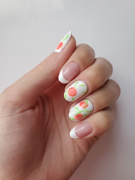 Fruit Nails Short, Fruit Nails, Nails Short, Cool Nail Designs, The Fruit, Peaches, Fun Nails, Nail Designs, Nail Art