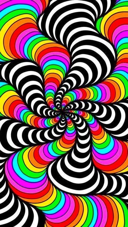 Trippy Doodles Simple, 3d Optical Illusions Drawing Easy, Trippy Drawings Colorful, Trippy Designs To Draw, Trippy Background Painting, Cool Drawings Trippy Easy, Optical Illusions Art Easy, Trippy Patterns To Paint, Trippy Background Drawing