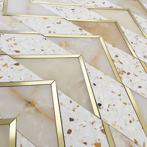 Terrazzo Floor Design: Brass #terrazzo #terrazzodesign #flooring #terrazzoflooring Terrazzo Floor Design, Terrazo Flooring, Floor Pattern Design, Marble Flooring Design, Terrazzo Floor, Terrazzo Design, Terrazzo Floors, Terrazzo Tile, Patterned Floor Tiles