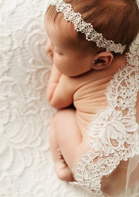 Newborn Photos With Veil, Newborn Photo With Wedding Dress, Newborn Pictures With Wedding Dress, Newborn Photo With Wedding Veil, Newborn Photography With Wedding Dress, Newborn Wedding Veil Pictures, Wedding Veil Newborn Pictures, Newborn With Wedding Dress, Wedding Dress Newborn Pictures