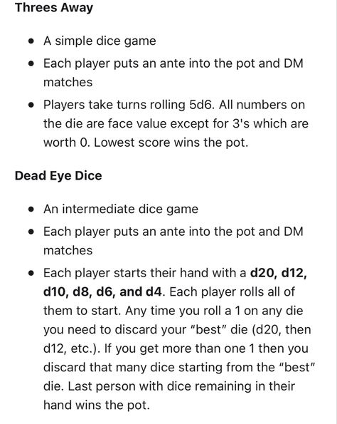 Dnd Dice Games, Websites For Dnd, Dnd Heist Ideas, Dnd Gambling Game, Dnd Tavern Games, Dnd Mini Games, Dnd Casino, Dnd Carnival Games, Dnd Gambling