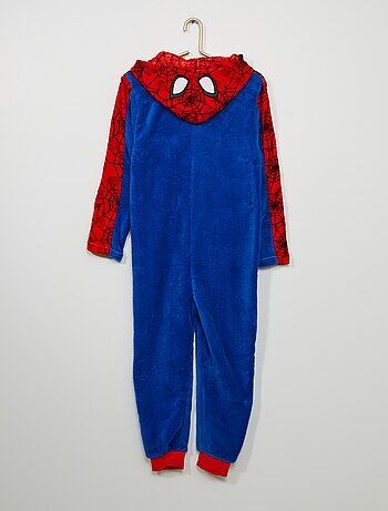 Mono pijama 'Spider-man' 'Marvel' - Azul - Niño - Talla 3A - El mono de pijama de 'Spider-Man'.   - Mono pijama 'Spider-man' 'Marvel'  - De tejido polar suave  - Cierre delantero de cremallera  - Cierre de velcro  - Capucha de 'máscara de Spider-Man'  - Manga larga  - Bajos ajustados y elásticos en contraste Spiderman, Rompers, Marvel, Lingerie