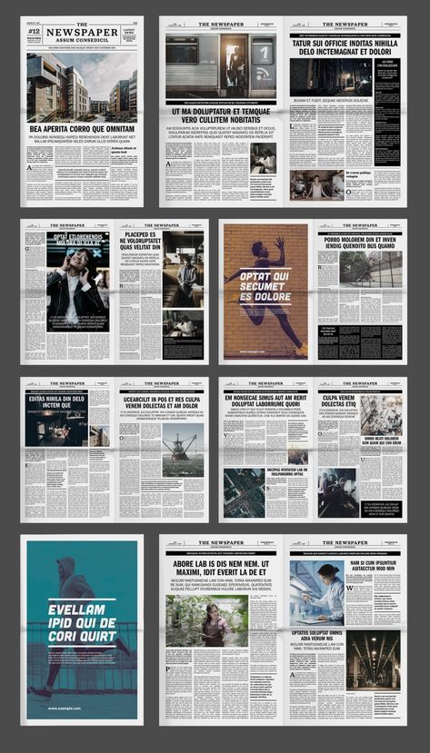 Vintage Magazines Layout, Tabloid Layout Design, Newspaper Layout Design Creative, News Paper Layout, Vintage Magazine Layout, Retro Magazine Layout, Newspaper Layout Template, Newspaper Graphic Design, News Paper Design