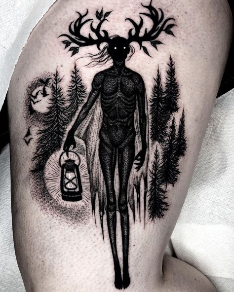 The beast tattoo from over the garden wall Mad Max Tattoo, Pretty Skull Tattoos, Beauty And The Beast Tattoo, Lotr Tattoo, Tattoo Over Scar, Monster Tattoo, Sigil Tattoo, Light Tattoo, Wicked Tattoos