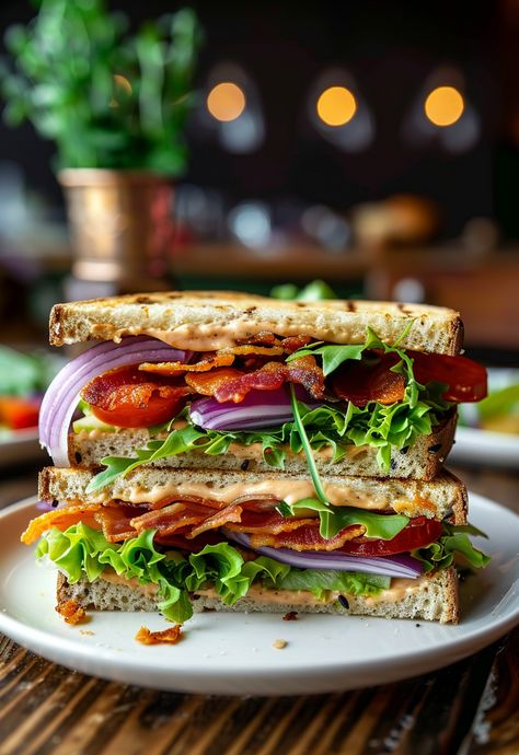 Learn How to Cook Vegan Blt Sandwich Recipe For Free | Recipes You'll Love, Made Easy! Blat Sandwich, Blt Sandwich Recipes, Vegan Blt, Vegan Blt Sandwich, Chicken Alfredo Fettuccine Recipe, Blt Recipes, Trendy Recipes, Crispy Sweet Potato Fries, Coconut Bacon