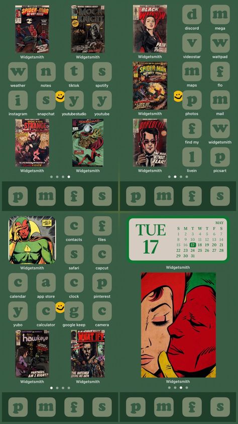 Marvel Iphone Layout, Hawkeye Black Widow, Marvel Comics Vintage, Vintage Marvel, Screen Layout, Phone Inspo, Iphone App Layout, App Layout, Comic Book Style