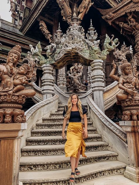 Sanctuary of Truth, Pattaya Pattaya Outfit Ideas, Elephant Sanctuary Thailand Outfit, Things To Do In Pattaya Thailand, Bangkok Bucket List, Ayutthaya Thailand Photography, Thailand Travel Photography Bangkok, Sanctuary Of Truth, Sanctuary Of Truth Pattaya, Bangkok Photos