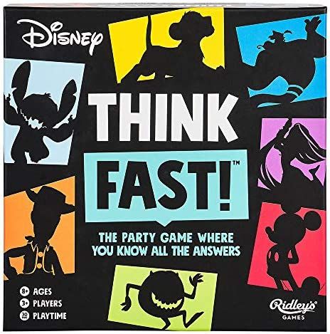 Ridley's DSY001 Think Fast Disney Edition Party Game, Multicoloured, A5 : Amazon.co.uk: Toys & Games Think Fast Game, Trivia Party, Disney Trivia, Sand Timer, Disney Games, Think Fast, Question Cards, Trivia Game, Disney And Pixar