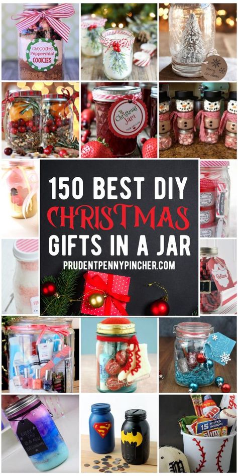 Christmas gift ideas in a jar are the perfect gift for friends, coworkers and neighbors because these DIY Christmas gifts are cheap and easy to make. Small Gifts For Christmas Party, Christmas Gifts In Jars, Gift Ideas In A Jar, Christmas Gifts In A Jar, Gifts In Jars, Santas Grotto, Diy Gifts For Christmas, Christmas Jar Gifts, Gifts In A Jar