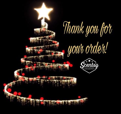 Thank you! Scentsy Thank You For Your Order Christmas, Scentsy Party Closed, Scentsy Christmas Party, Scentsy Thank You For Your Order, Scentsy 2022, Scentsy Display, Scentsy Order, Scentsy Christmas, Scentsy Pictures