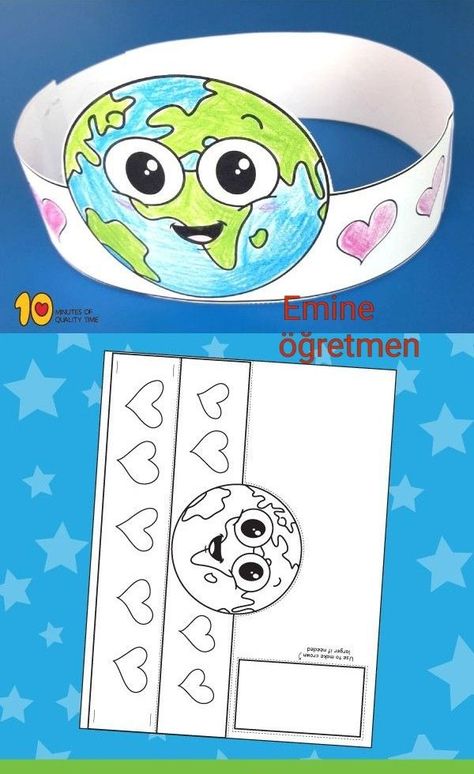 Earth Day Headband, Earth Day Coloring Pages, Earth Week, Earth Day Projects, Earth Craft, Crown For Kids, Earth Day Crafts, Paper Crown, Earth Day Activities