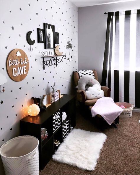 Boho Goth Nursery, Black Theme Nursery, Black Crib Nursery Ideas Girl, Horror Themed Nursery, Dark Themed Nursery, Emo Nursery Ideas, Horror Nursery Theme, Halloween Themed Nursery, Nursery Ideas Goth