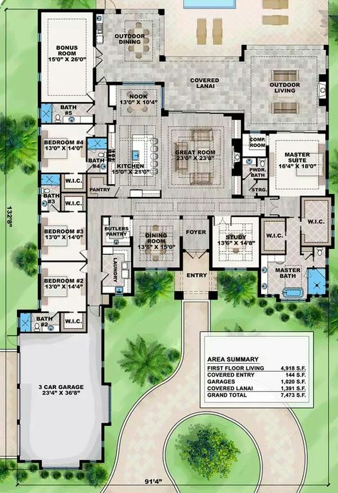 Mediterranean Floor Plans, Luxury Floor Plans, Mediterranean Mansion, Mediterranean House Plan, Mediterranean Style House Plans, Mediterranean House Plans, Mediterranean House, Coastal Contemporary, Mediterranean Decor