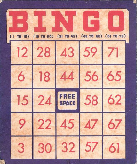 BINGO - COULD BE 'PERRY' Journal Items, Commonplace Book, Bingo Card, Bingo Board, Vintage Typography, Game Board, Vintage Games, Good Ole, Bingo Cards