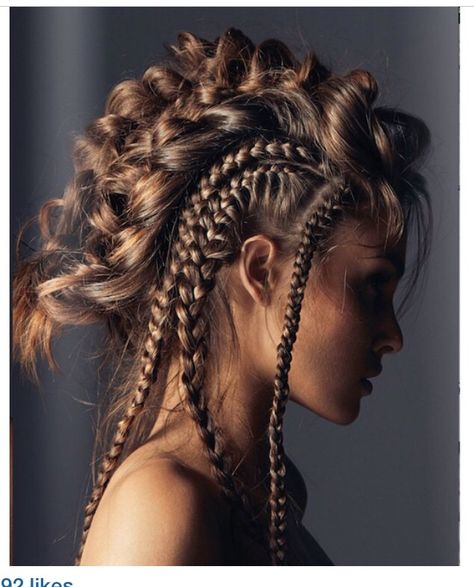 Braids Female, Viking Braids, Her Hair, A Woman, Braids, Hairstyles, Hair, Plaits