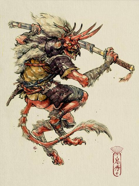 Wall Prints Art, Asura's Wrath, Ink Sketchbook, Bored Games, Desain Buklet, Graphisches Design, Unique Art Prints, 다크 판타지, Samurai Art