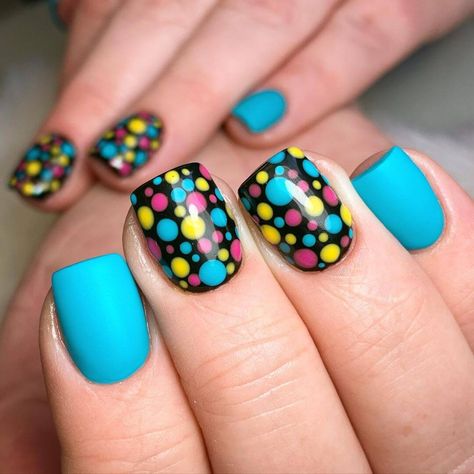 Polka Dot Nail Art Designs, Nails Dots, Dot Nail Art Designs, Polka Dot Nail Designs, Dot Nail Designs, Polka Dot Nail Art, Chic Nail Art, Natural Nail Art, Dot Nail Art