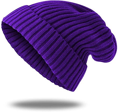 Slouchy Beanies for Women Soft Knit Beanie Hat Cuff Skull Cap Warm Winter Baggy Daily Hat Purple One Size at Amazon Women’s Clothing store Bbb 2023, Parachute Pants Men, Baggy Cargo Pants Men, Fashion Animation, Purple Beanie, Piggy Characters, Moda Woman, Men Jogger, Characters Outfits