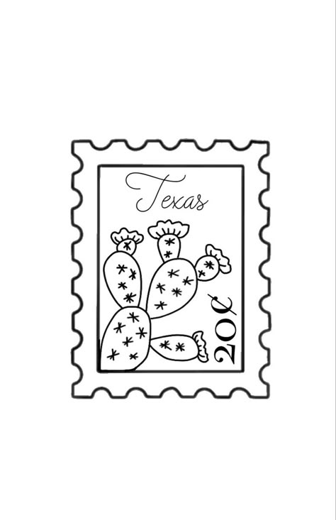 Unique Texas Tattoo, Dallas Texas Tattoo Ideas, Dallas Tx Tattoo Ideas, Minnesota Stamp Tattoo, Texas Postage Stamp, Texas Related Tattoos, Desert Stamp Tattoo, West Texas Tattoo, Texas Postage Stamp Tattoo