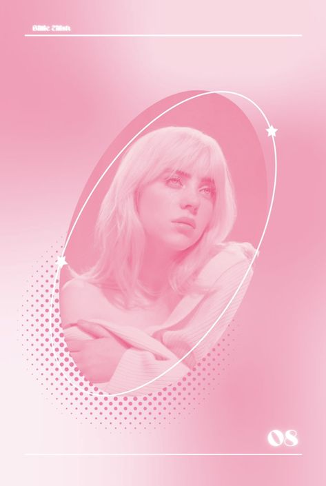 Pink Aesthetic Wall Collage Photos, Billie Eilish Poster Pink, Light Pink Posters Aesthetic, Cute Posters Pink, Pink Billie Eilish Wallpaper, Pink Poster Ideas, Room Posters Pink, Pink Billie Eilish, Poster Prints Pink