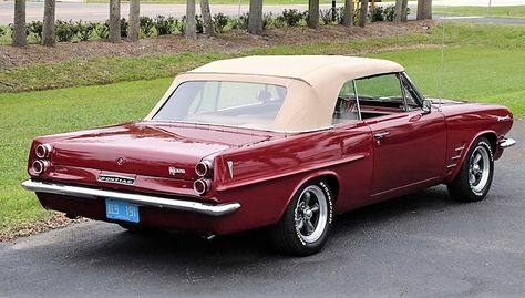 Pick of the Day: 1963 Pontiac Tempest with factory V8 and loads of style Burgundy Paint, Pontiac Tempest, Pontiac Cars, Car Sounds, Beige Interior, The Factory, Compact Cars, Mustang Shelby, Vintage Iron