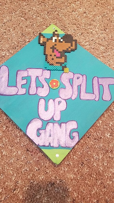 Scooby-Doo graduation cap idea Scooby Doo Cap Ideas, Graduation Cap Designs Scooby Doo, Graduation Cap Designs Monsters Inc, Dobby Is Free Graduation Cap, Graduation Cap Designs Finding Nemo, Graduation Cap Ideas, Mystery Machine, Diy Graduation, Grad Cap Designs